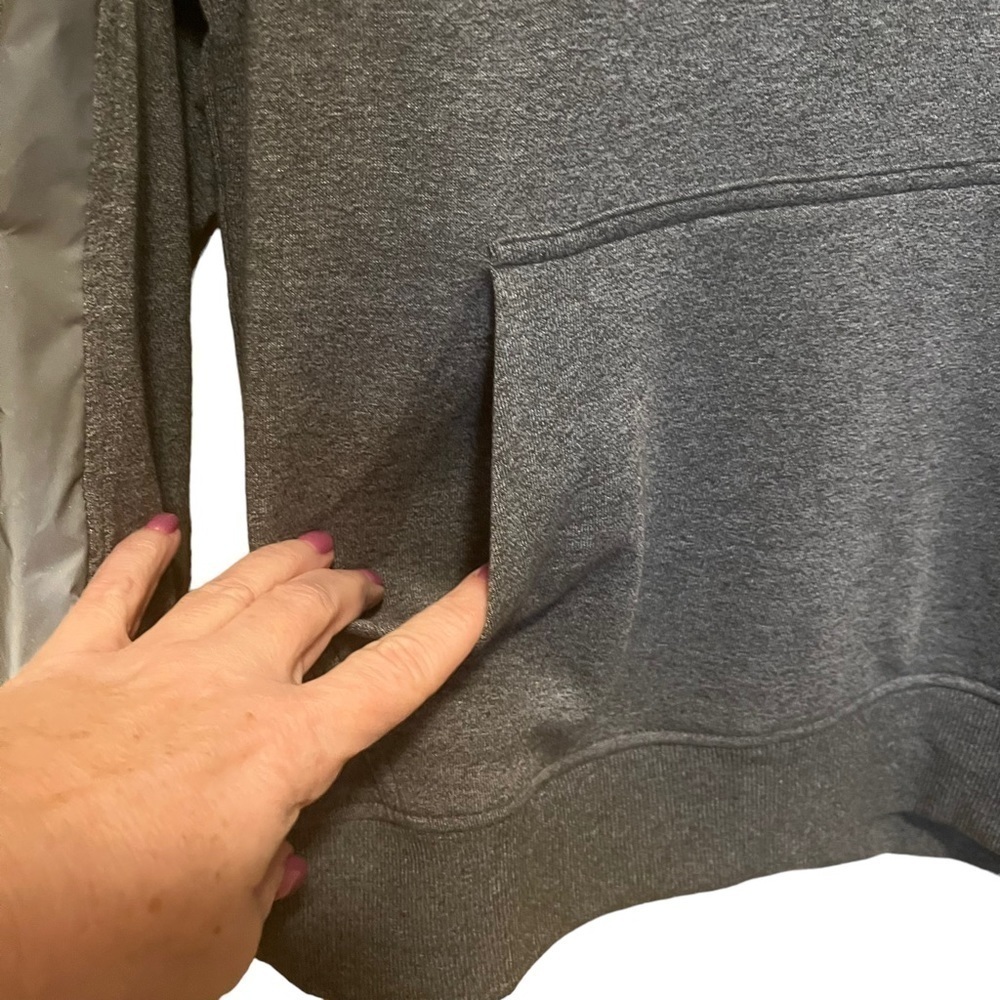 Jared Lang Hoodie Size XL Gray Pullover Sweatshirt NWT Reflective Tape Arm - Picture 7 of 10
